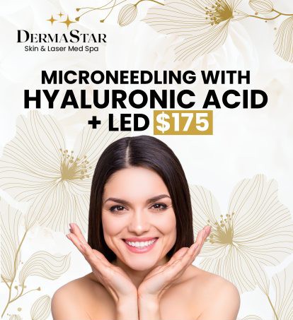 Common questions asked by clients: What is Microneedling with Hyaluronic Acid? How does Microneedling with Hyaluronic Acid work? What are the benefits of Microneedling with Hyaluronic Acid? What skin concerns can Microneedling with Hyaluronic Acid address? For more information, contact us or book an appointment online. We are conveniently located at 352 7th Avenue, Suite 807 New York, NY 10001. We serve clients from New York City NY, Queens NY,  Brooklyn NY,  Manhattan NY, Jersey City NJ, Hoboken NJ,  Edgewater NJ, Bronx NY, and surrounding areas.