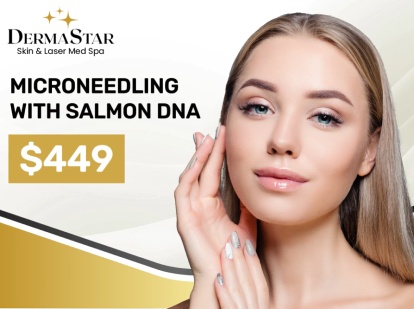 At DermaStar Skin & Laser in New York City, NY, our team specializes in Microneedling with Salmon DNA, a cutting-edge treatment designed to rejuvenate and refresh your skin. This advanced procedure uses microneedling technology combined with the powerful regenerative properties of Salmon DNA to stimulate collagen production and enhance skin texture. Our experts carefully tailor each treatment to your individual skin needs, ensuring a personalized and effective experience. With minimal downtime, this treatment helps reduce wrinkles, fine lines, and other skin imperfections. For more information, contact us or book an appointment online. We are conveniently located at 352 7th Avenue, Suite 807 New York, NY 10001.